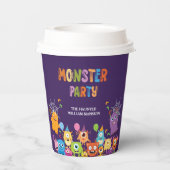 Schattige kostuummonster Halloween feest voor kind Papieren Bekers (Achterkant)