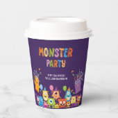 Schattige kostuummonster Halloween feest voor kind Papieren Bekers (Voorkant)