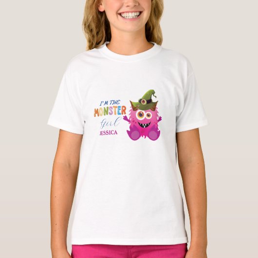 Schattige kostuummonster Halloween feest voor kind T-shirt (Voorkant)