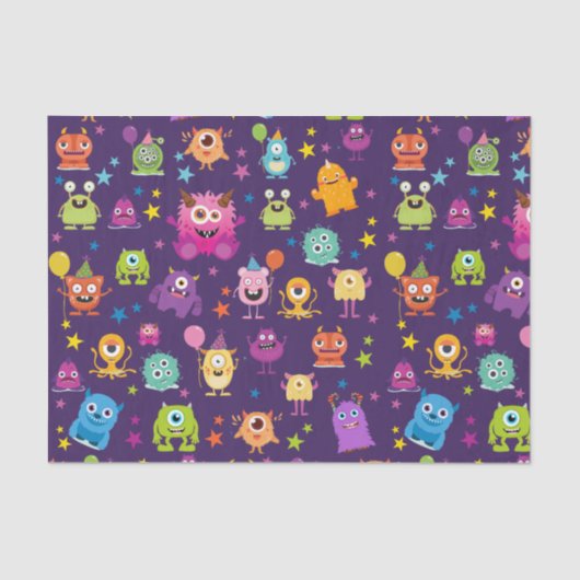 Schattige kostuummonster Halloween feest voor kind Tissuepapier (Voorkant)