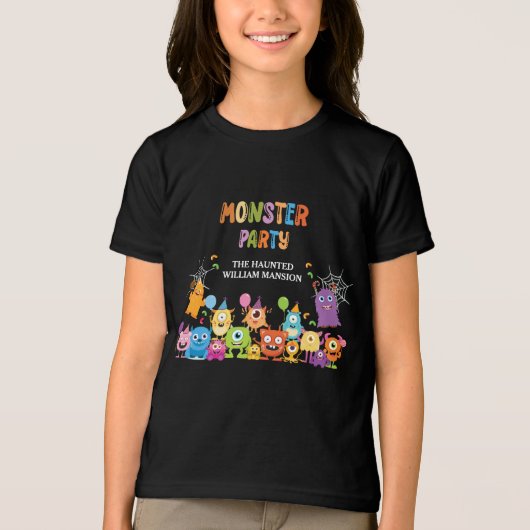 Schattige kostuummonster Halloween feest voor kind Tri-Blend Shirt (Voorkant)