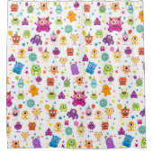 Schattige kostuummonster Halloween Party Pattern Douchegordijn (Voorkant)