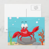 schattige krab briefkaart (Voorkant / Achterkant)
