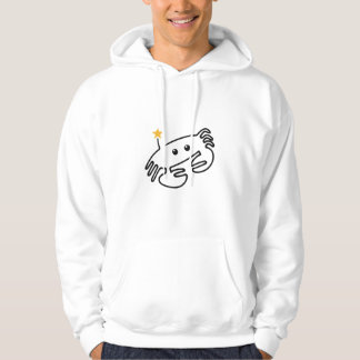 Schattige Krab Één Lijn Kunst met Rode Hart Hoodie