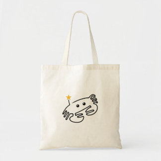 Schattige Krab Één Lijn Kunst met Rode Hart Tote Bag