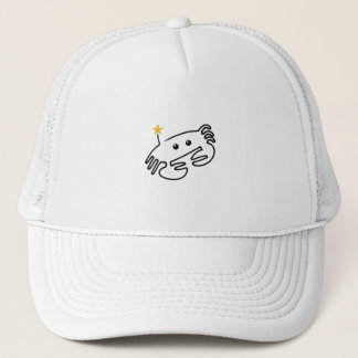 Schattige Krab Één Lijn Kunst met Rode Hart Trucker Pet