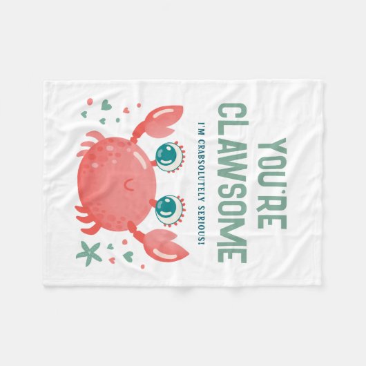 Schattige krabdeken fleece deken (Voorkant (Horizontaal))