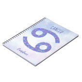 Schattige Kreeft Astrologie Teken gepersonaliseerd Notitieboek (Linkerzijde)