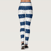 Schattige kreeften, marineblauwe strepen leggings (Achterkant)