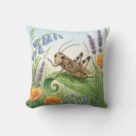 Schattige Krekel op een Blaadje Kleine Insecten  Kussen