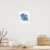 schattige kreukbaars poster (Keuken)