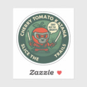 Schattige krijger-cherry tomaat Japanse thema Sticker (Vel)