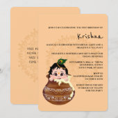 Schattige Krishna kaart voor verjaardag - Krishna (Voorkant / Achterkant)