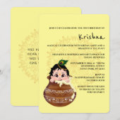 Schattige Krishna kaart voor verjaardag - Krishna  (Voorkant / Achterkant)
