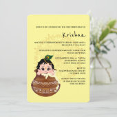 Schattige Krishna kaart voor verjaardag - Krishna  (Staand voorkant)