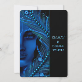 Schattige Krishna kaart voor verjaardag - Krishna 