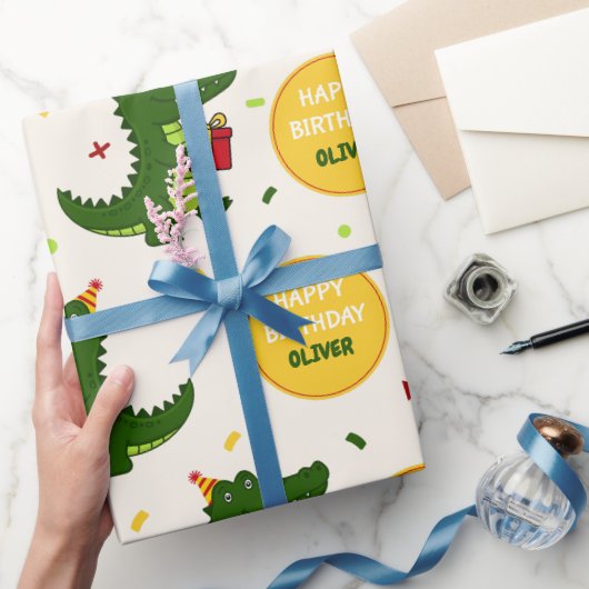 Schattige Krokodil Cadeau Cadeaupapier (Geschenken)