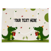Schattige Krokodil Cadeau Groot Cadeauzakje (Voorkant)