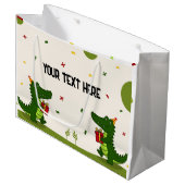 Schattige Krokodil Cadeau Groot Cadeauzakje (Voorkant Gekanteld)