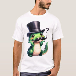Schattige Krokodil Heer Fun Kunst T-shirt