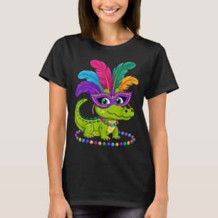 Schattige Krokodil Mardi Gras Uitrusting Kinderen T-shirt