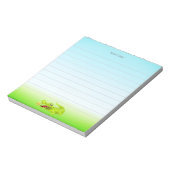 Schattige krokodil op lichtblauwe voering notitieblok (Linkerzijde)