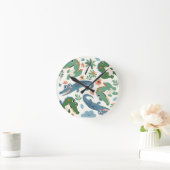 schattige krokodil ronde klok (Huis)