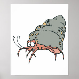 schattige kruidachtige krab poster
