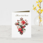Schattige kruis met aanpasbare rozen kaart (Gele Bloem)