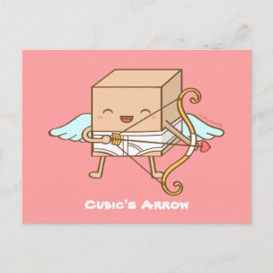 Schattige Kubieke Cupido Pijl Valentijnsdag Puns H Feestdagenkaart