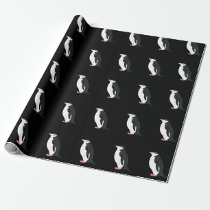 Schattige Kuifpinguïn Grappig Antarctisch Dier Lie Cadeaupapier