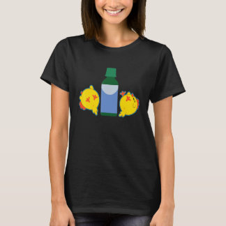 Schattige Kuikens Slaperige Kip Meme T-shirt