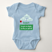 Schattige Kuiltjes Grappige Golfer Papa's Kleine C Romper (Voorkant)