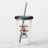 Schattige Kung Poo Karate Acryl Drinkbeker (Achterkant)