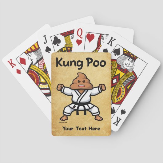 Schattige Kung Poo Karate Pokerkaarten (Achterkant)