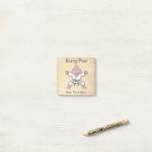 Schattige Kung Poo Karate Post-it® Notes (Op bureau)