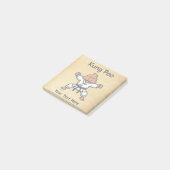 Schattige Kung Poo Karate Post-it® Notes (Schuin)