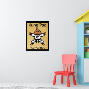 Schattige Kung Poo Karate Poster
