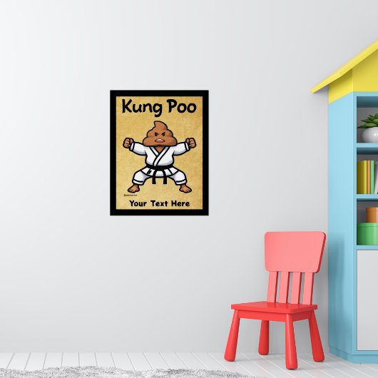 Schattige Kung Poo Karate Poster (Kinderkamer 1)