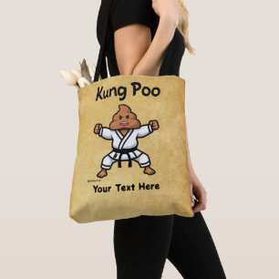 Schattige Kung Poo Karate Tote Bag