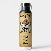 Schattige Kung Poo Karate Waterfles (Voorkant)
