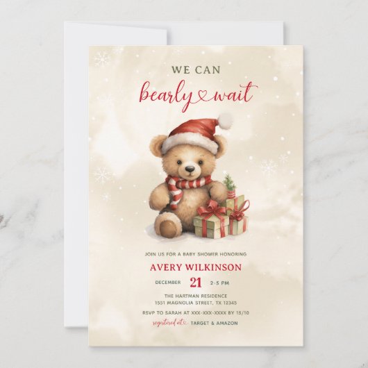 Schattige kunnen we bijna niet wachten op kerst Ba Kaart (Voorkant)