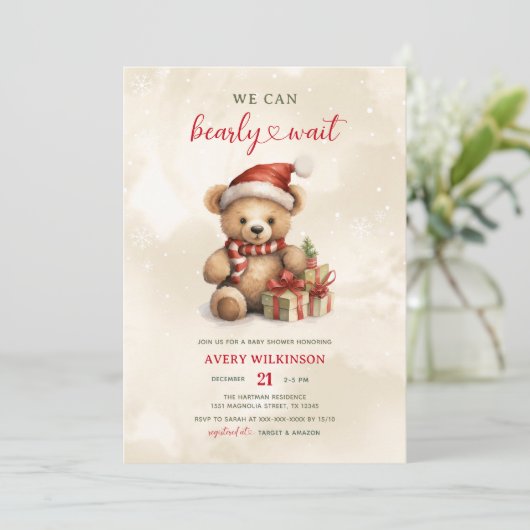 Schattige kunnen we bijna niet wachten op kerst Ba Kaart (Staand voorkant)