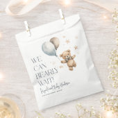 Schattige kunnen we bijna wachten jongen Baby show Bedankzakje (Geknipt)