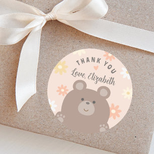 Schattige kunnen we haast wachten meisje Baby show Ronde Sticker