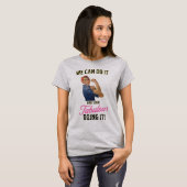 Schattige kunnen we het doen Rosie de Riveter T-shirt (Voorkant volledig)