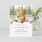 Schattige kunnen we nauwelijks wachten met het Ber Aankondiging (Staand voorkant)