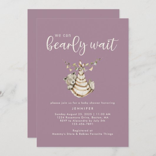 Schattige kunnen we nauwelijks wachten op stoffig  kaart (Voorkant / Achterkant)