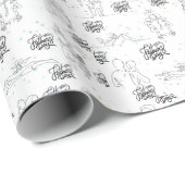 Schattige kunst Vaderdag Cadeaupapier (Rol Hoek)