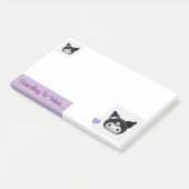 Schattige Kuromi Post-it® Notes (Schuin)